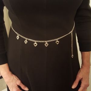 Heart chain link belt